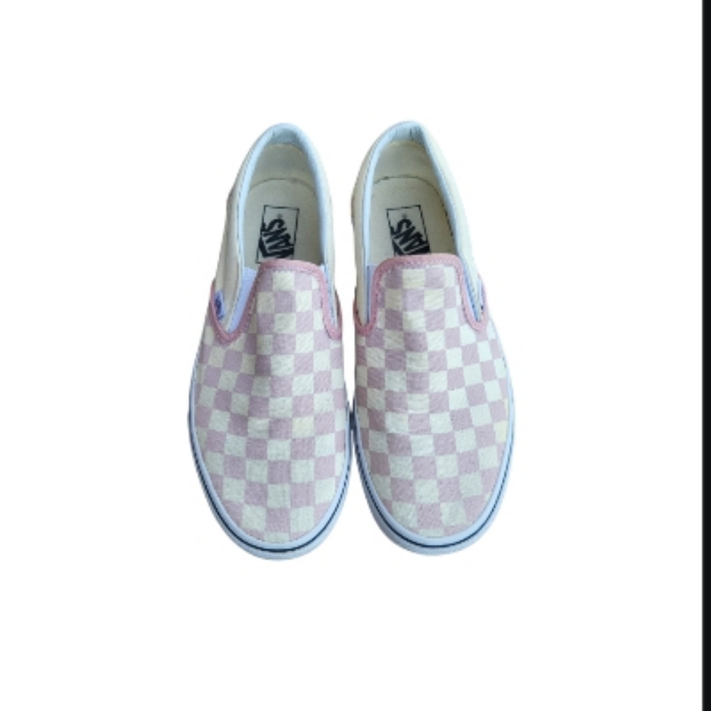 Vans Checkerboard Old Skool Sk8 Skate Classic Pink Cream Slip On Slipper Women 8 - Picture 6 of 12